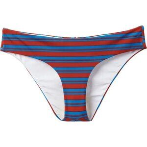 RVCA Bikini Bottoms Kind Line Two Tone Striped Medium Tab Swim Bottoms Womens S